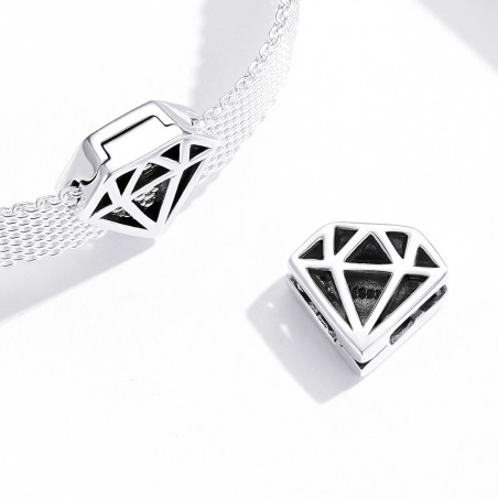 Shape of Diamond - Talisman argint Flat