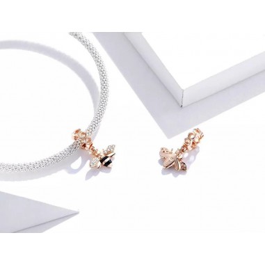 Little Bee - Talisman argint Rose Gold