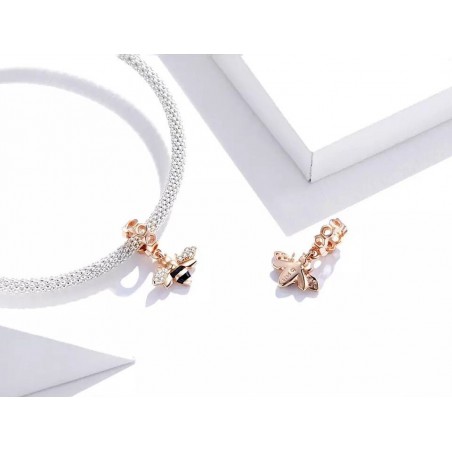 Little Bee - Talisman argint Rose Gold