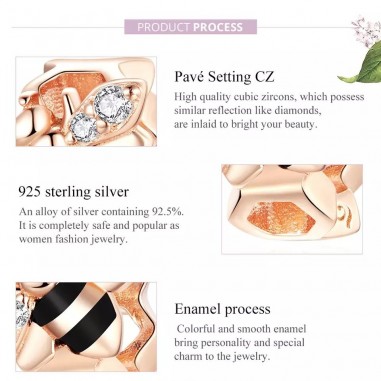 Little Bee - Distantier argint Rose Gold