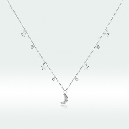 Moon and Stars - Colier argint