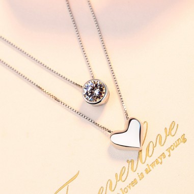 Double chain - Colier argint