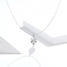 Water Drop Diamond - Colier invizibil cu pandantiv argint 2