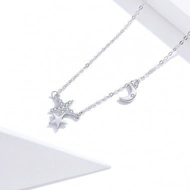 Moon and Stars Story - Colier argint