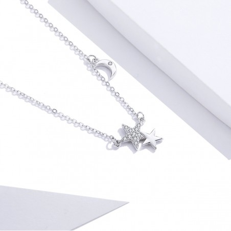 Moon and Stars Story - Colier argint