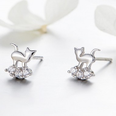 Kitty in the Clouds - Cercei argint