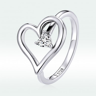 Shining Heart - Inel argint