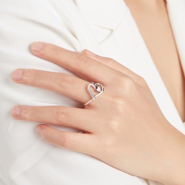 Shining Heart - Inel argint