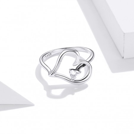 Shining Heart - Inel argint