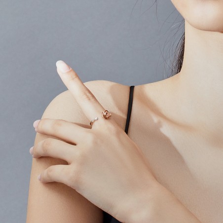 Elegant Rose - Inel argint reglabil