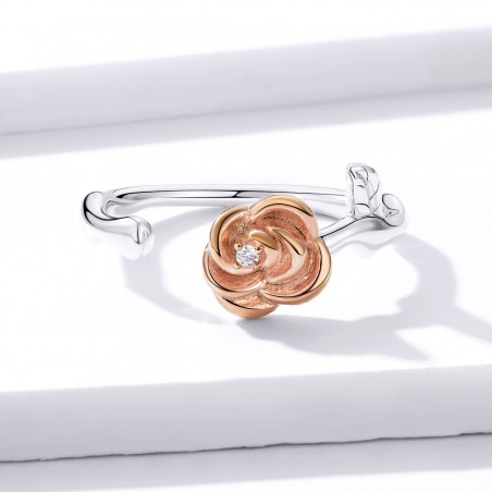 Elegant Rose - Inel argint reglabil