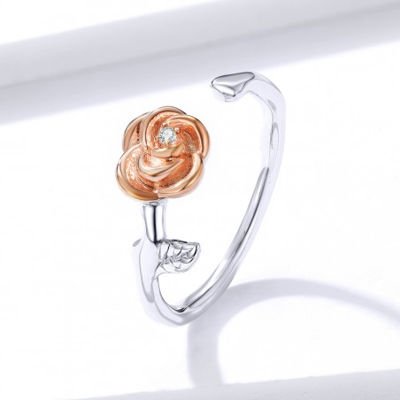 Elegant Rose - Inel argint reglabil