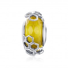Honeycomb - Talisman argint Murano