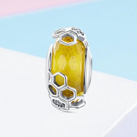 Honeycomb - Talisman argint Murano