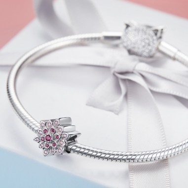 Pink Lotus - Talisman argint