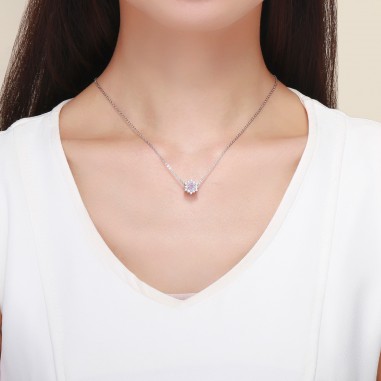 Pink Lotus - Talisman argint