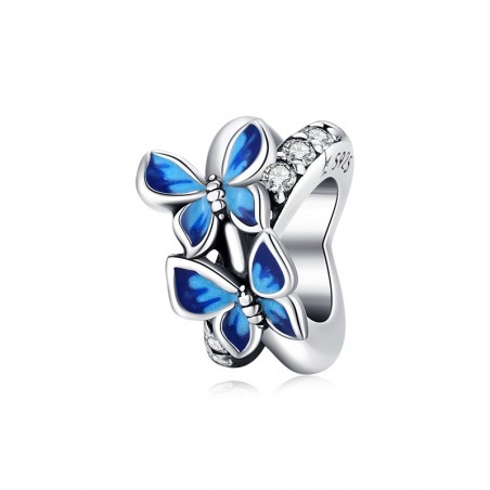 Blue Butterflies - Talisman argint