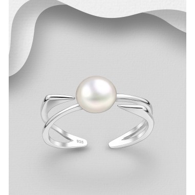 Beautiful Pearl - Inel argint reglabil