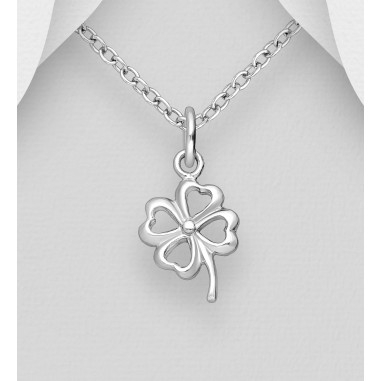 Good Luck Clover - Pandantiv argint