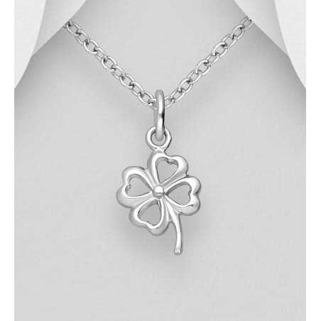 Good Luck Clover - Pandantiv argint