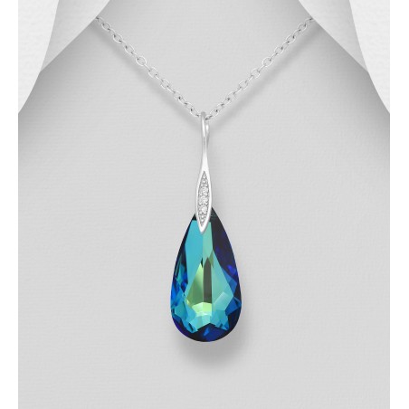 Elegant Tear - Pandantiv argint Swarovski