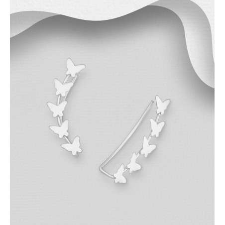 Silver Butterflies - Cercei argint
