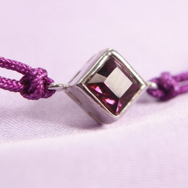 Amethyst Swarovski - Bratara cu snur