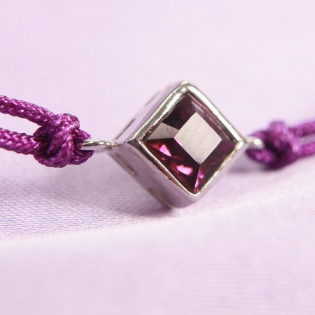 Amethyst Swarovski - Bratara cu snur