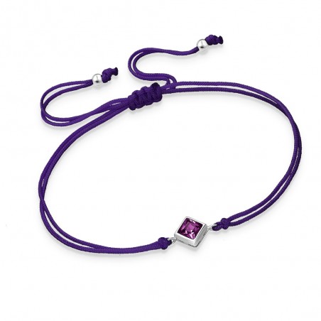 Amethyst Swarovski - Bratara cu snur