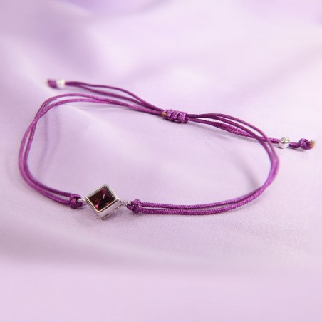 Amethyst Swarovski - Bratara cu snur