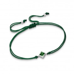 Emerald Swarovski - Bratara cu snur