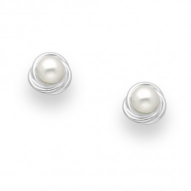 Round Pearls - Cercei argint