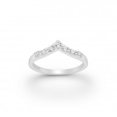 Dazzling V Shape - Inel argint falanga