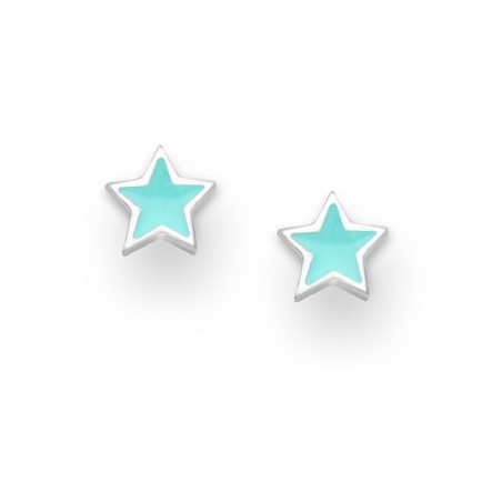 Turquoise Stars - Cercei argint