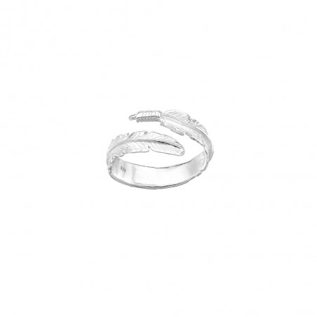 Lovely Feather - Inel argint reglabil