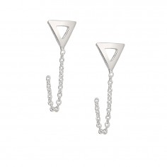 Lovely Triangle - Cercei argint