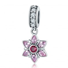 Pink Spring Flower - Talisman argint