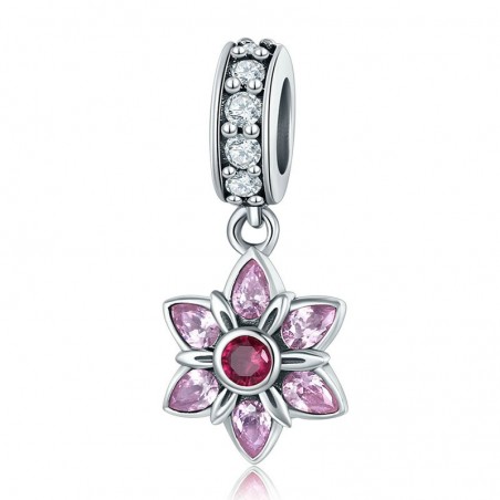 Pink Spring Flower - Talisman argint