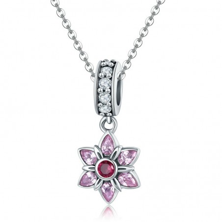 Pink Spring Flower - Talisman argint