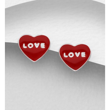 Red Love - Cercei argint