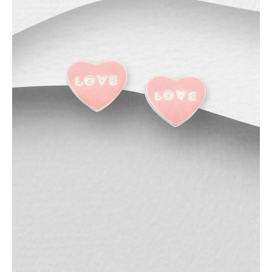 Pink Love - Cercei argint