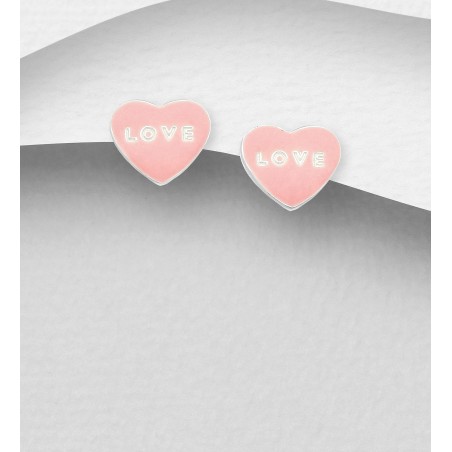 Pink Love - Cercei argint