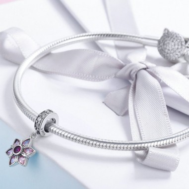 Pink Spring Flower - Talisman argint