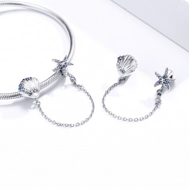 Ocean Starfish - Lant de siguranta argint