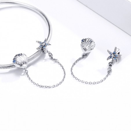 Ocean Starfish - Lant de siguranta argint