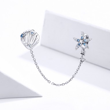 Ocean Starfish - Lant de siguranta argint