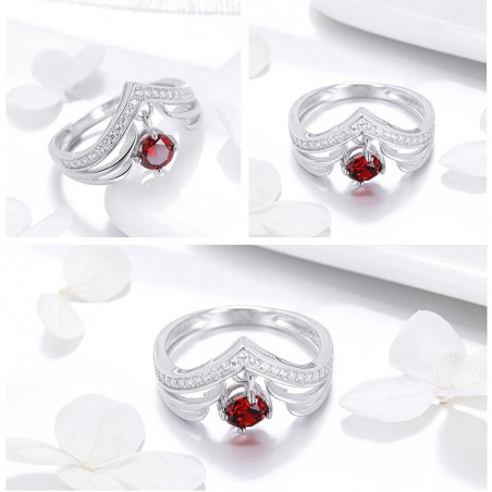 Royal Red - Inel argint