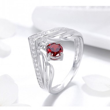 Royal Red - Inel argint