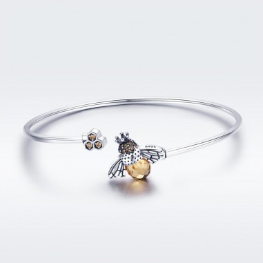 Story of the Bee - Bratara argint fixa