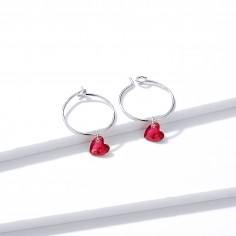 Red Hearts - Cercei argint 2